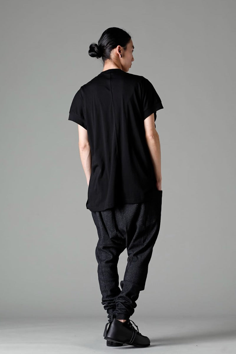 ダブルレイヤード半袖Tシャツ  ブラック