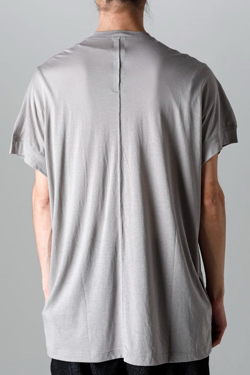 Double Layerd Short-Sleeve T-Shirt  Light Gray