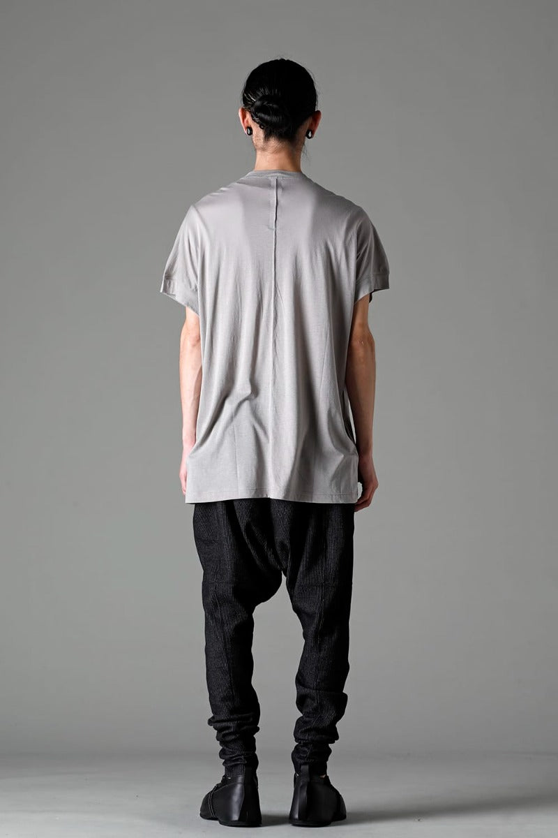 Double Layerd Short-Sleeve T-Shirt  Light Gray