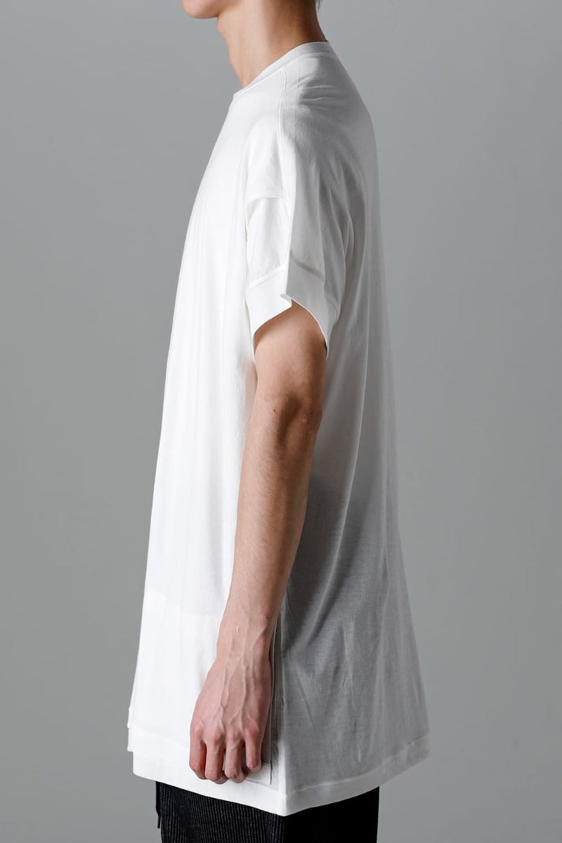 ダブルレイヤード半袖Tシャツ  オフホワイト