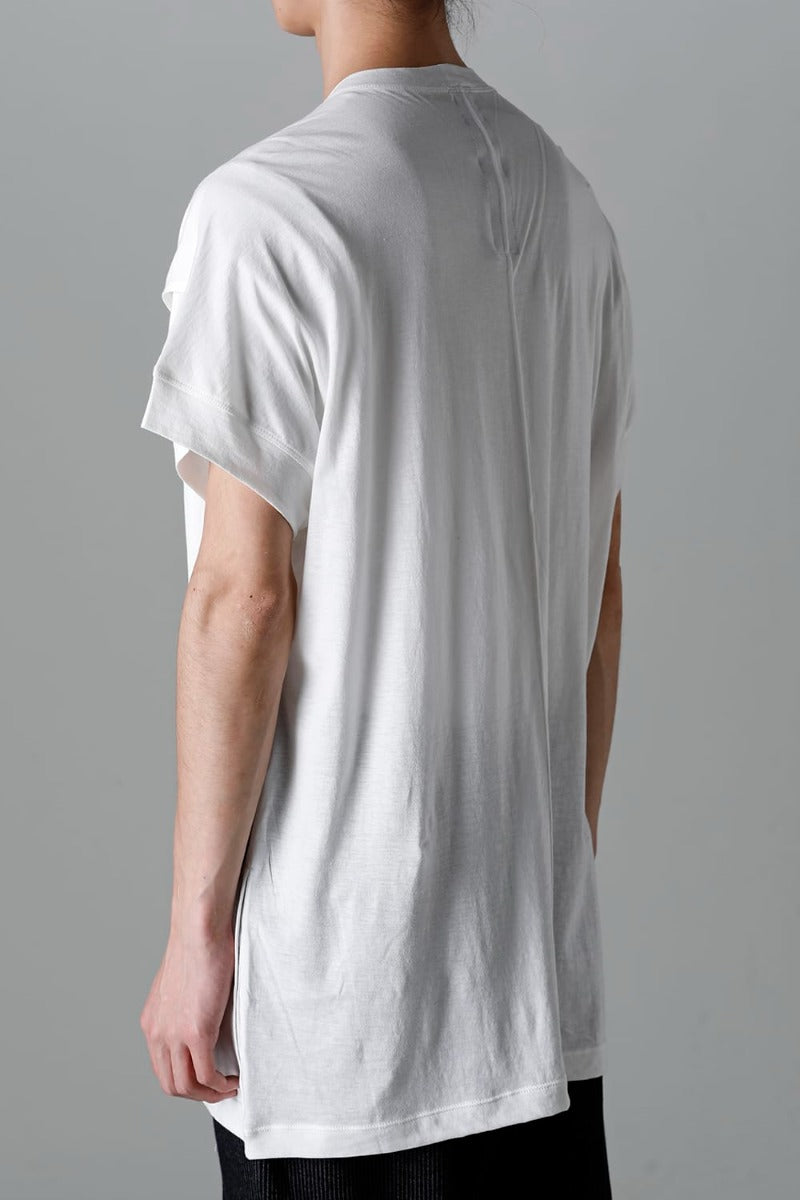 ダブルレイヤード半袖Tシャツ  オフホワイト