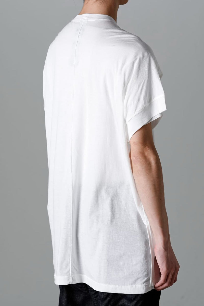 ダブルレイヤード半袖Tシャツ  オフホワイト