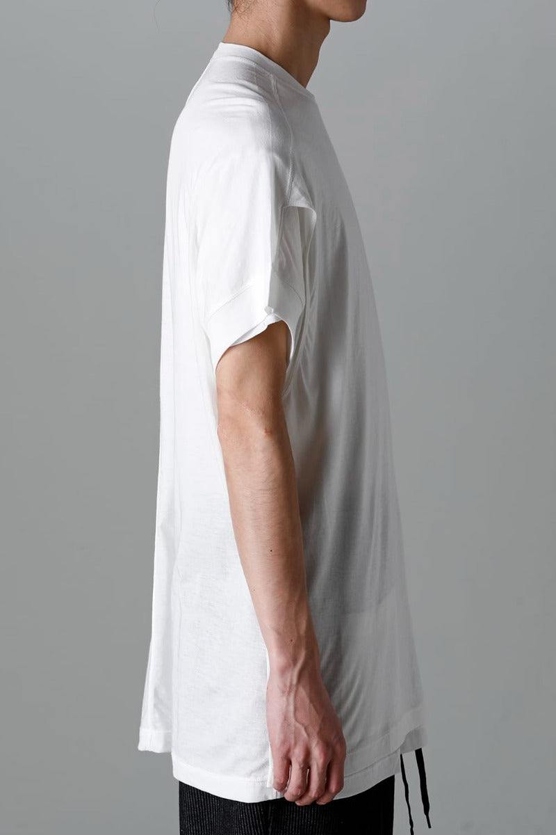 ダブルレイヤード半袖Tシャツ  オフホワイト