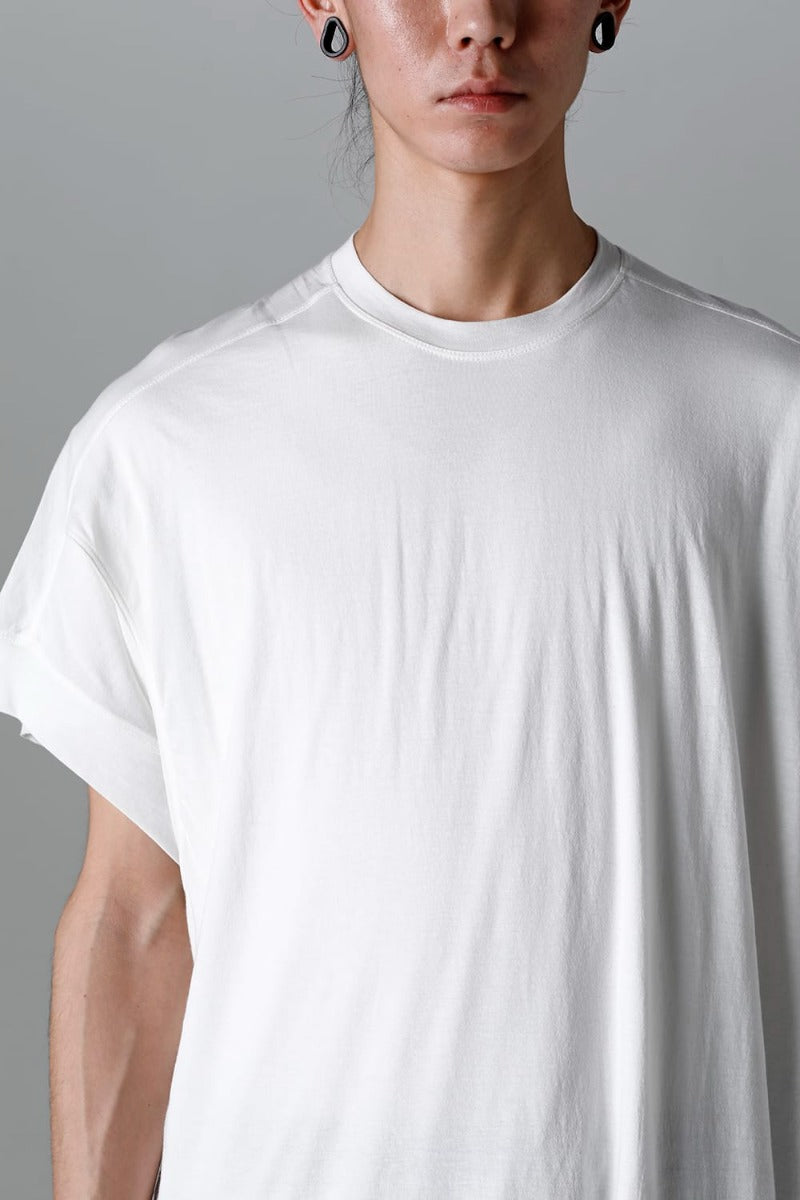 ダブルレイヤード半袖Tシャツ  オフホワイト