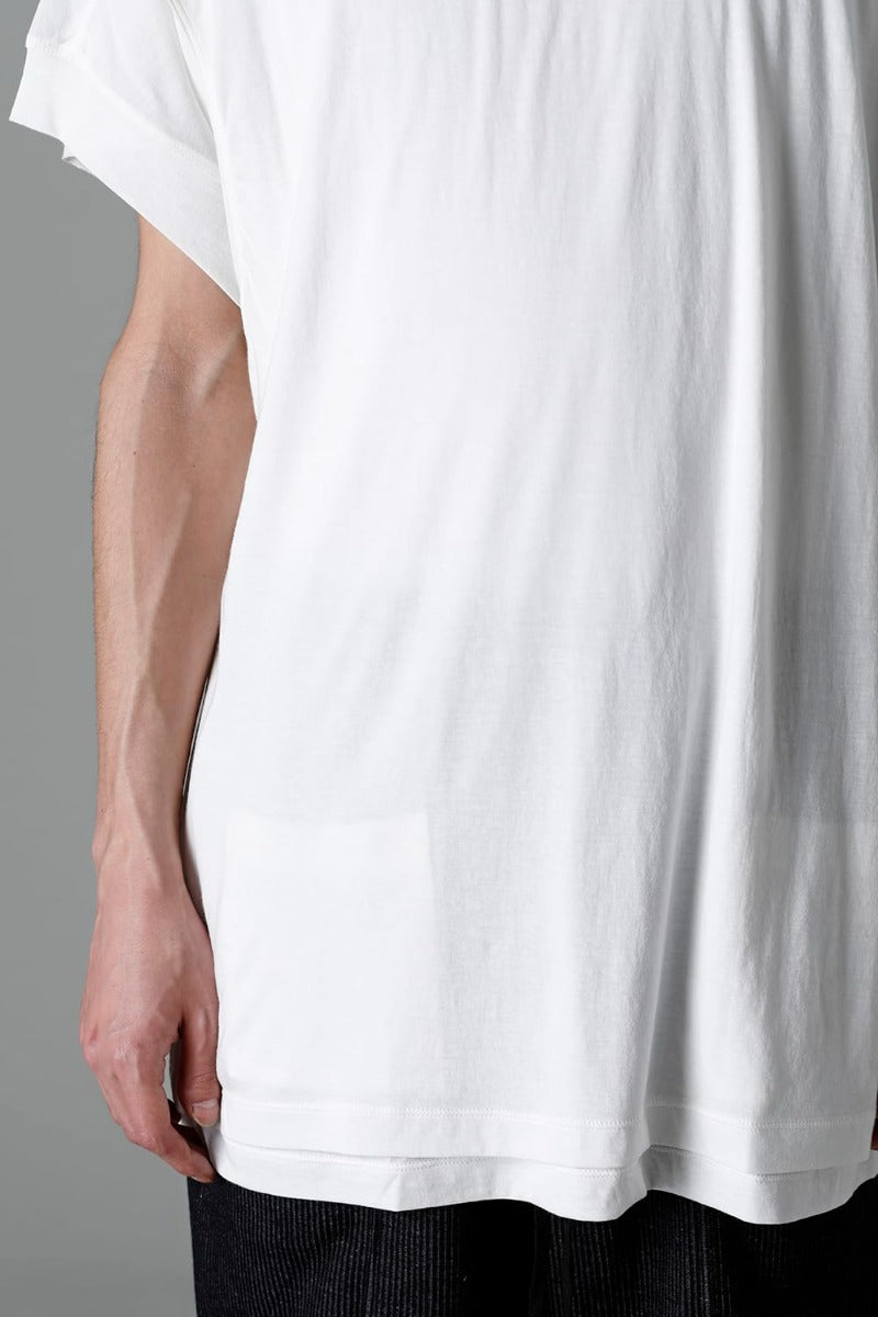 ダブルレイヤード半袖Tシャツ  オフホワイト