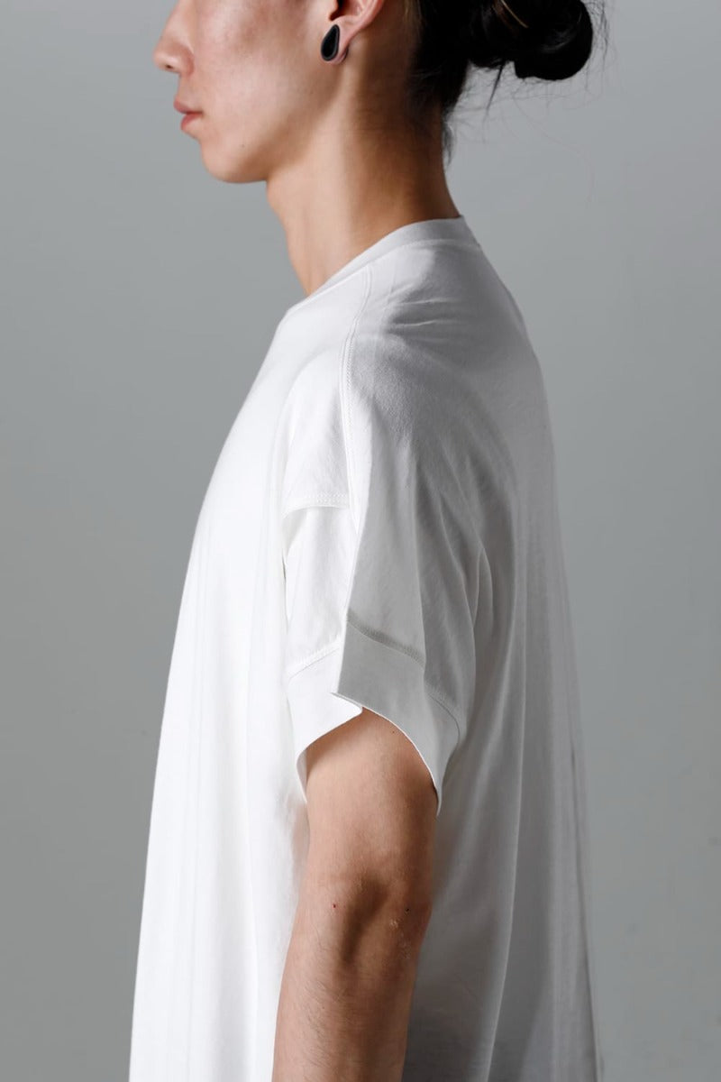 ダブルレイヤード半袖Tシャツ  オフホワイト