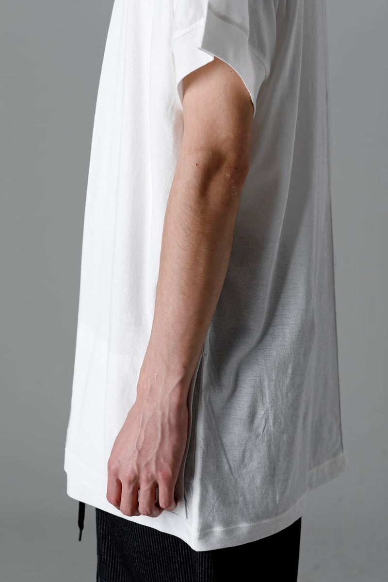 ダブルレイヤード半袖Tシャツ  オフホワイト