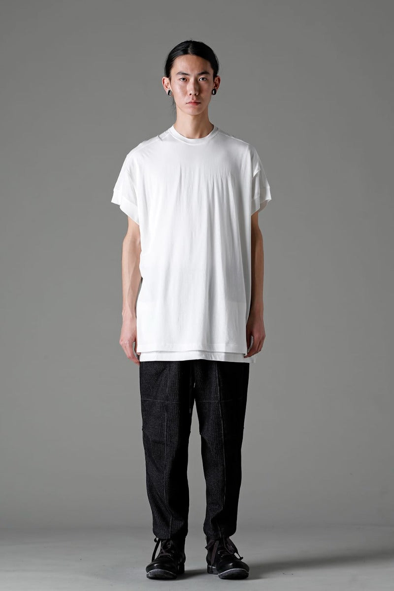 ダブルレイヤード半袖Tシャツ  オフホワイト