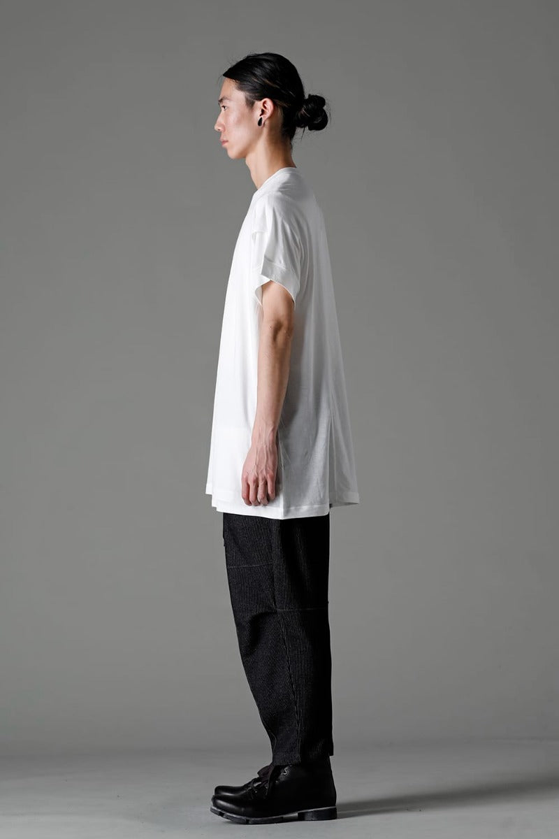 ダブルレイヤード半袖Tシャツ  オフホワイト