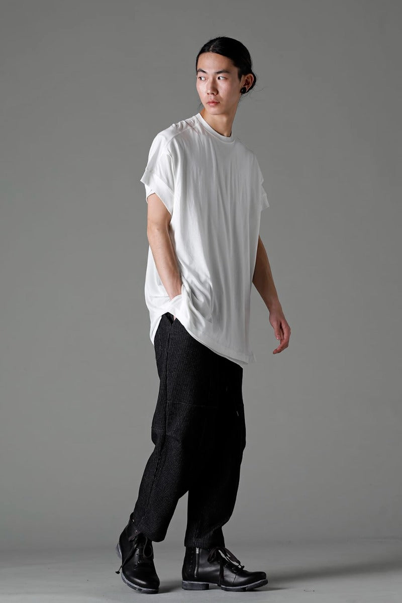 ダブルレイヤード半袖Tシャツ  オフホワイト