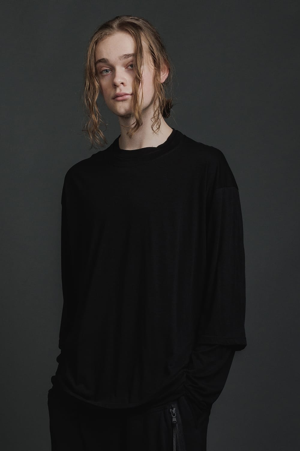 ダブルレイヤード Tシャツ  ブラック