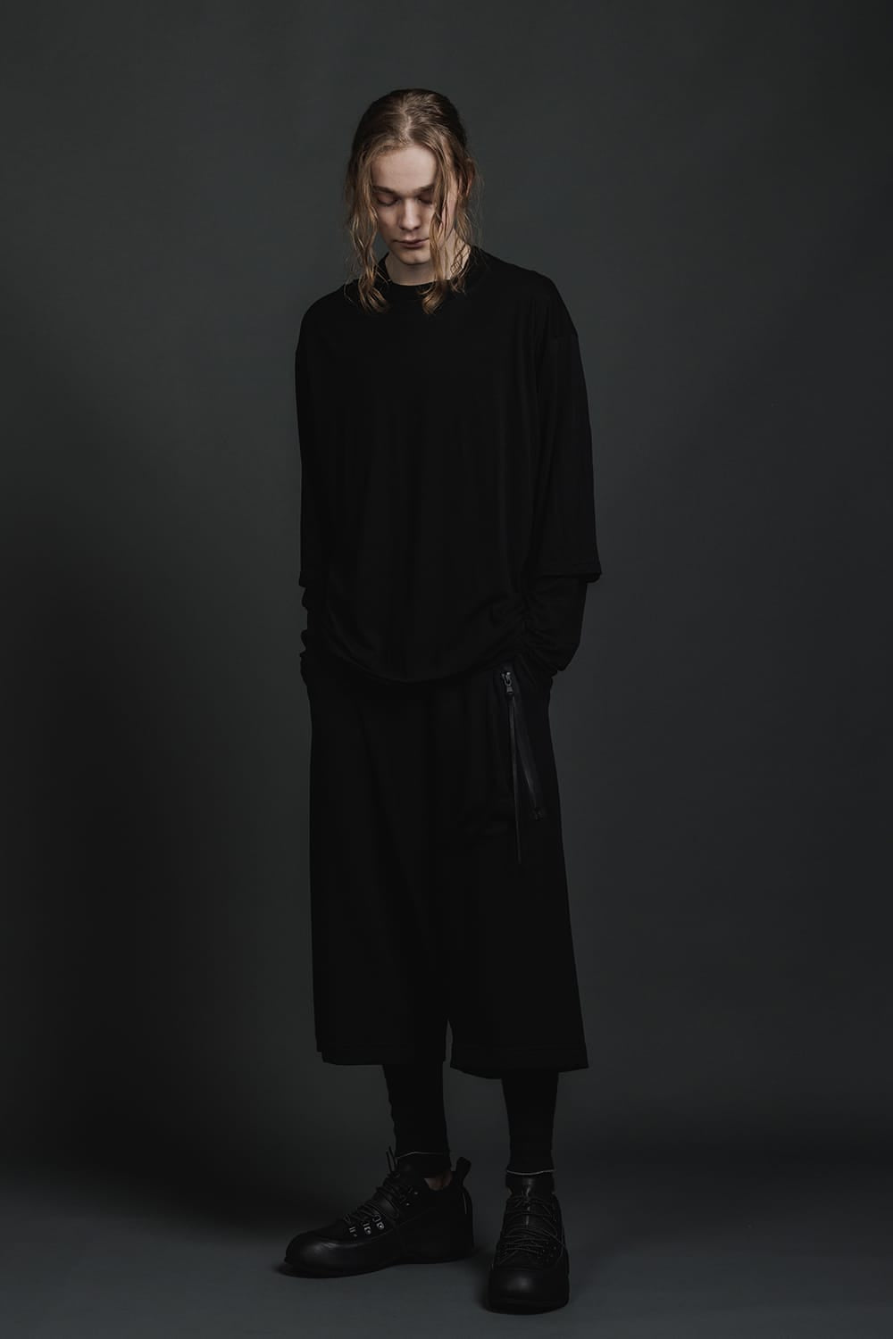 ダブルレイヤード Tシャツ  ブラック