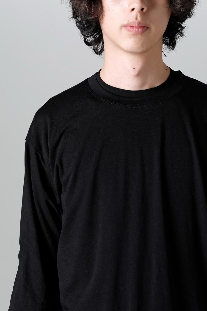 ダブルレイヤード Tシャツ  ブラック