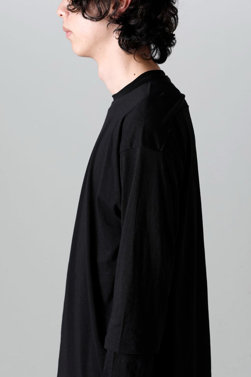 ダブルレイヤード Tシャツ  ブラック