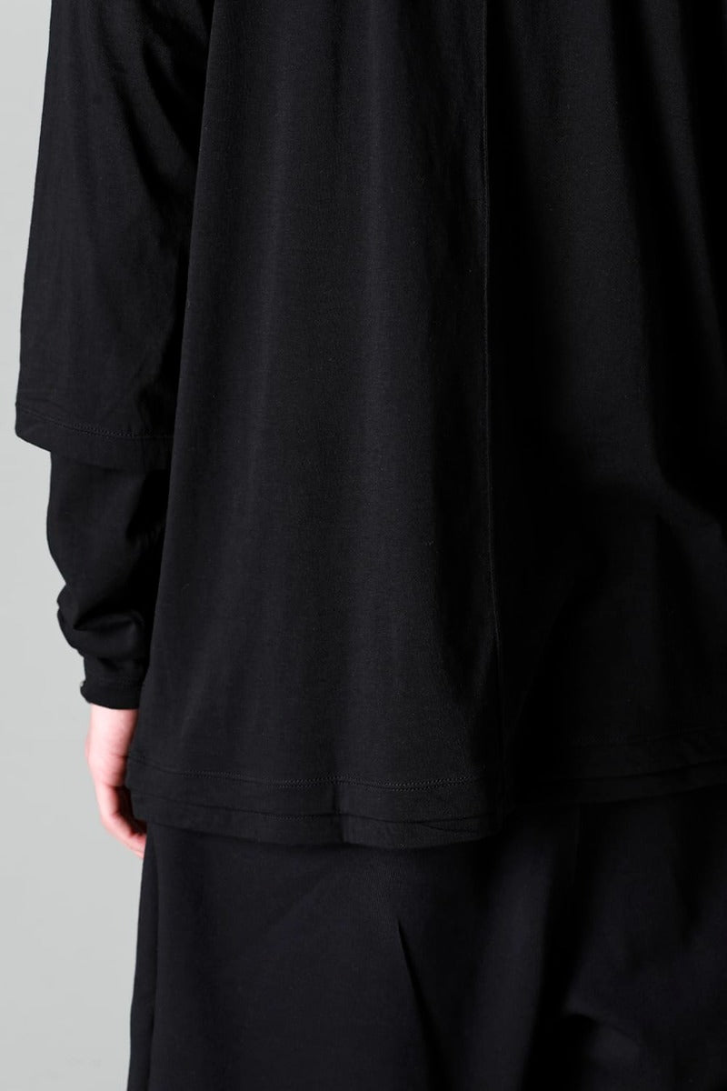 ダブルレイヤード Tシャツ  ブラック
