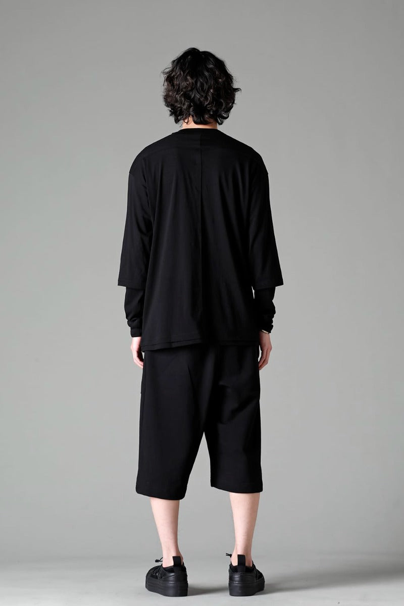 ダブルレイヤード Tシャツ  ブラック