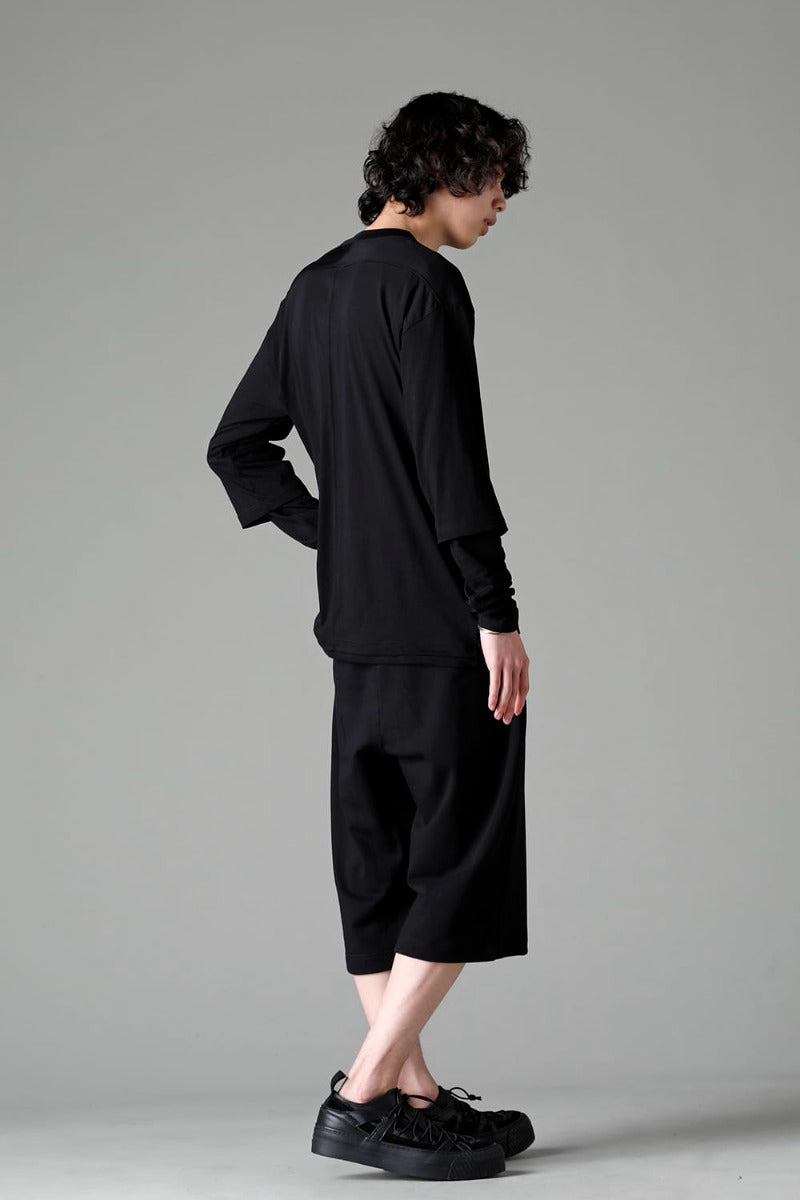 ダブルレイヤード Tシャツ  ブラック
