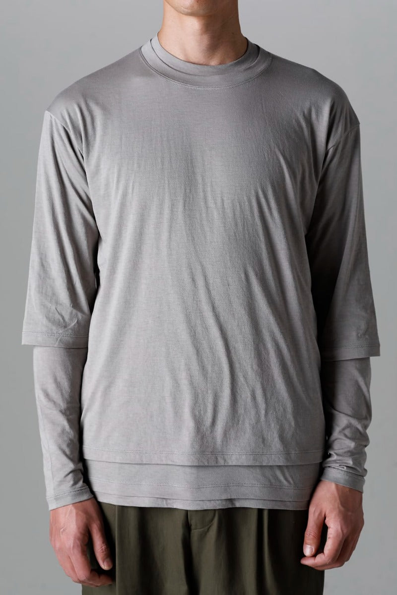 Double Layerd T-Shirt  Light Gray