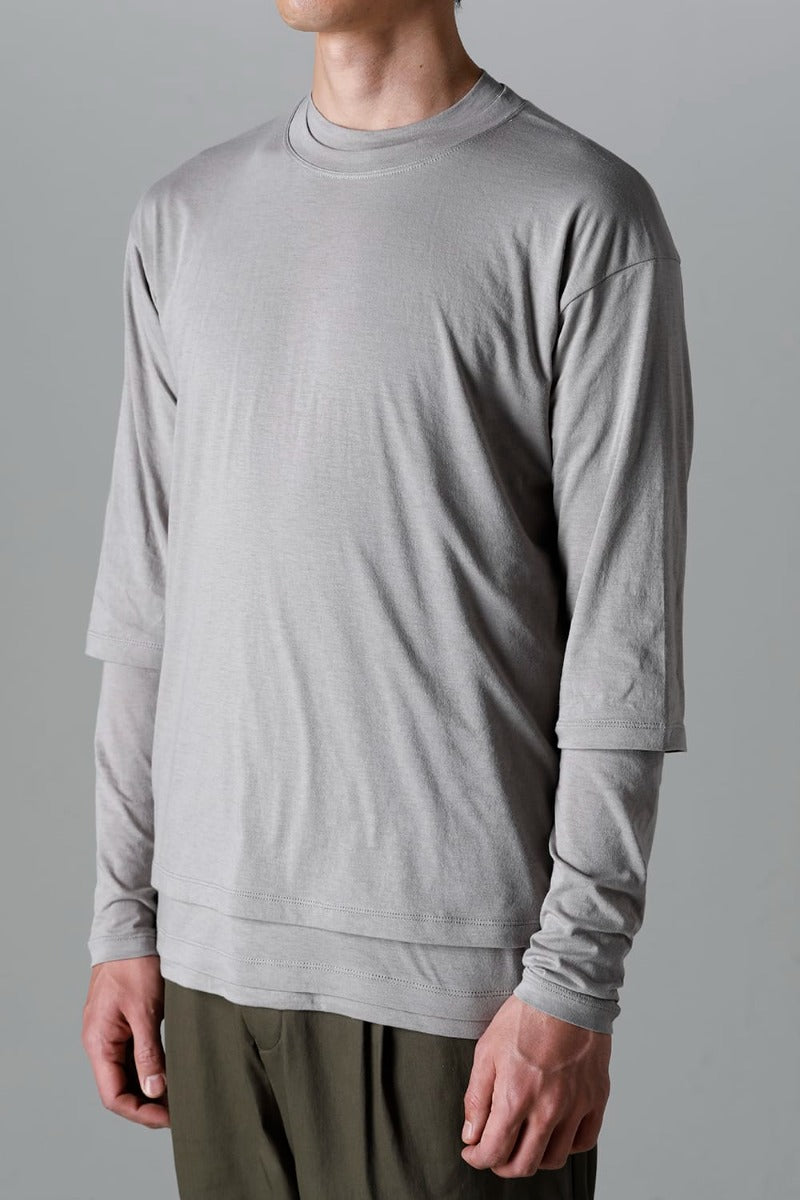 Double Layerd T-Shirt  Light Gray