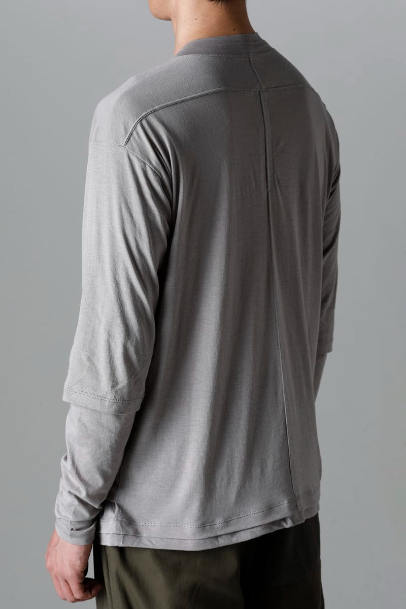 Double Layerd T-Shirt  Light Gray