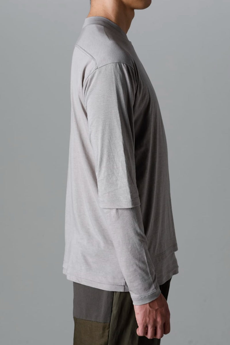 Double Layerd T-Shirt  Light Gray
