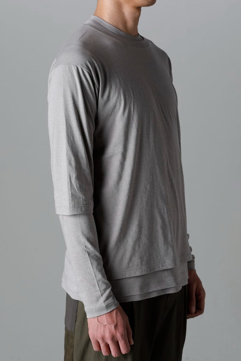 Double Layerd T-Shirt  Light Gray