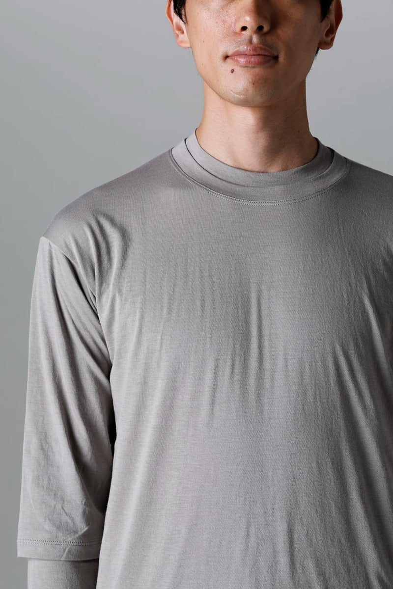 Double Layerd T-Shirt  Light Gray