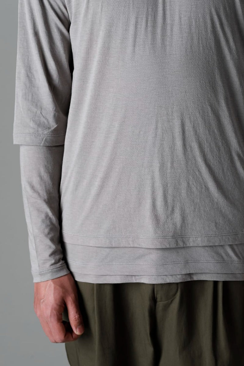 Double Layerd T-Shirt  Light Gray