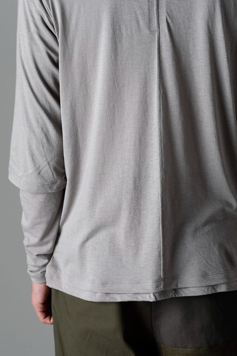 Double Layerd T-Shirt  Light Gray