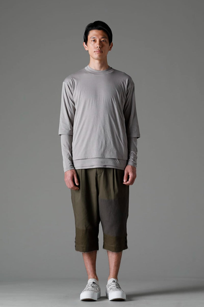 Double Layerd T-Shirt  Light Gray