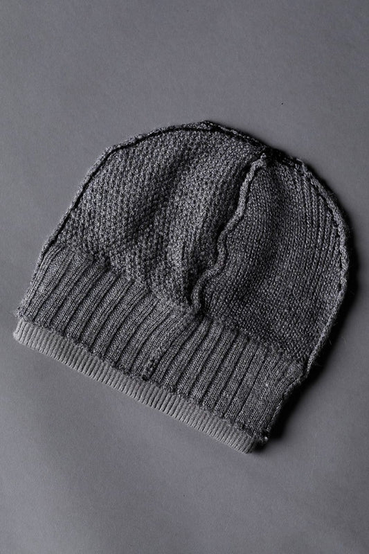 Knit Hat Gray Brown