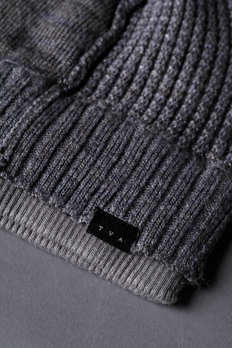 Knit Hat Gray Brown