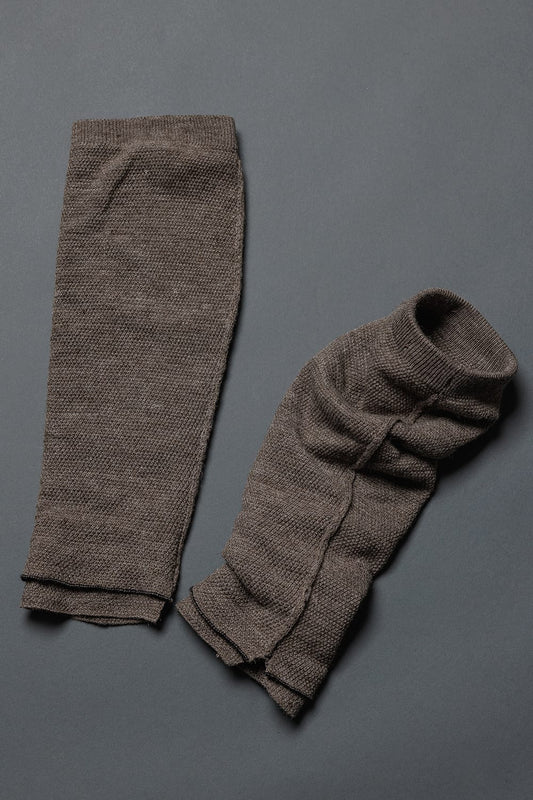 レッグウォーマー グレイ ブラウン
