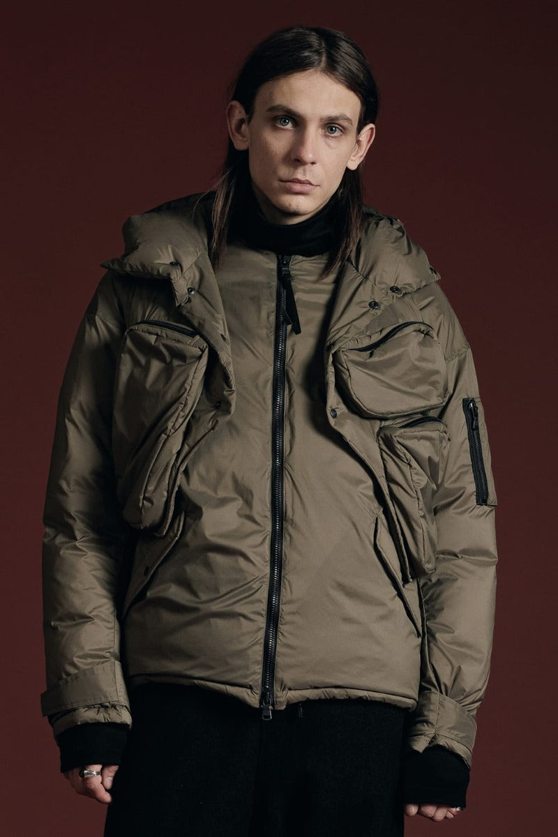 ダウンジャケット カーキ