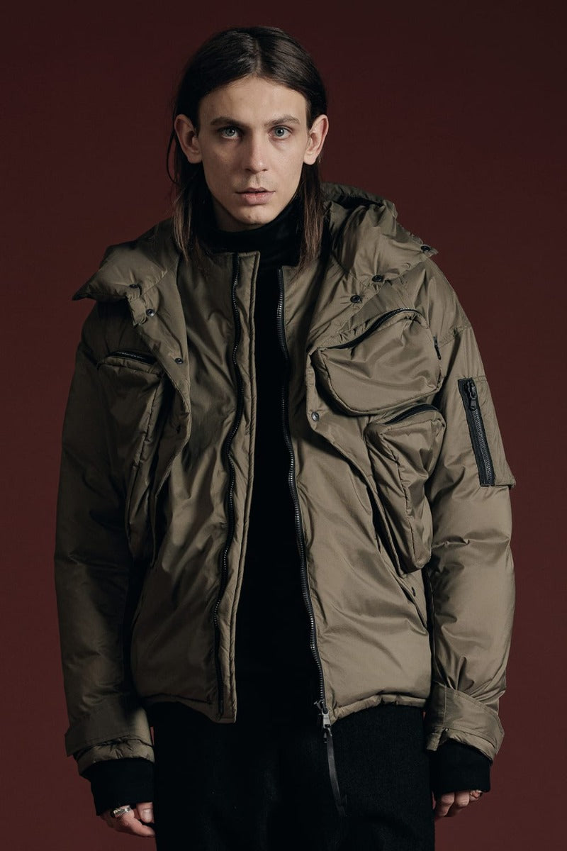 ダウンジャケット カーキ