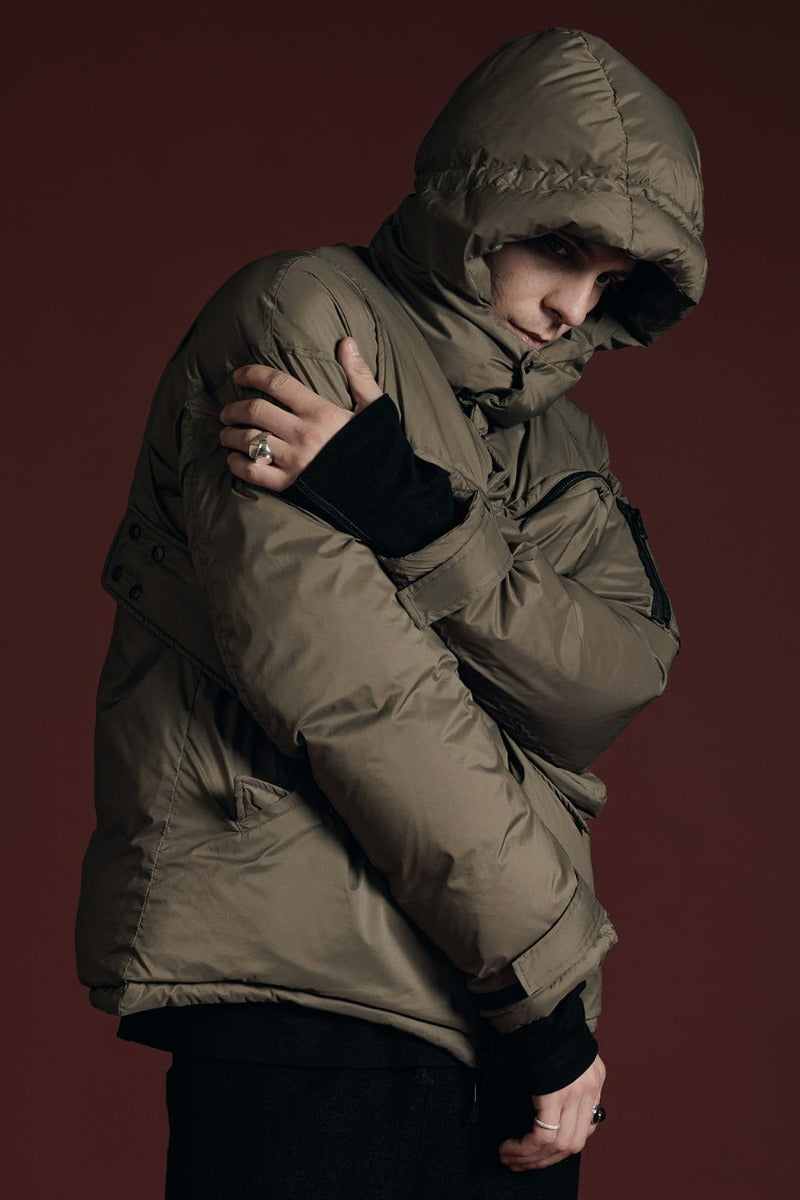 ダウンジャケット カーキ