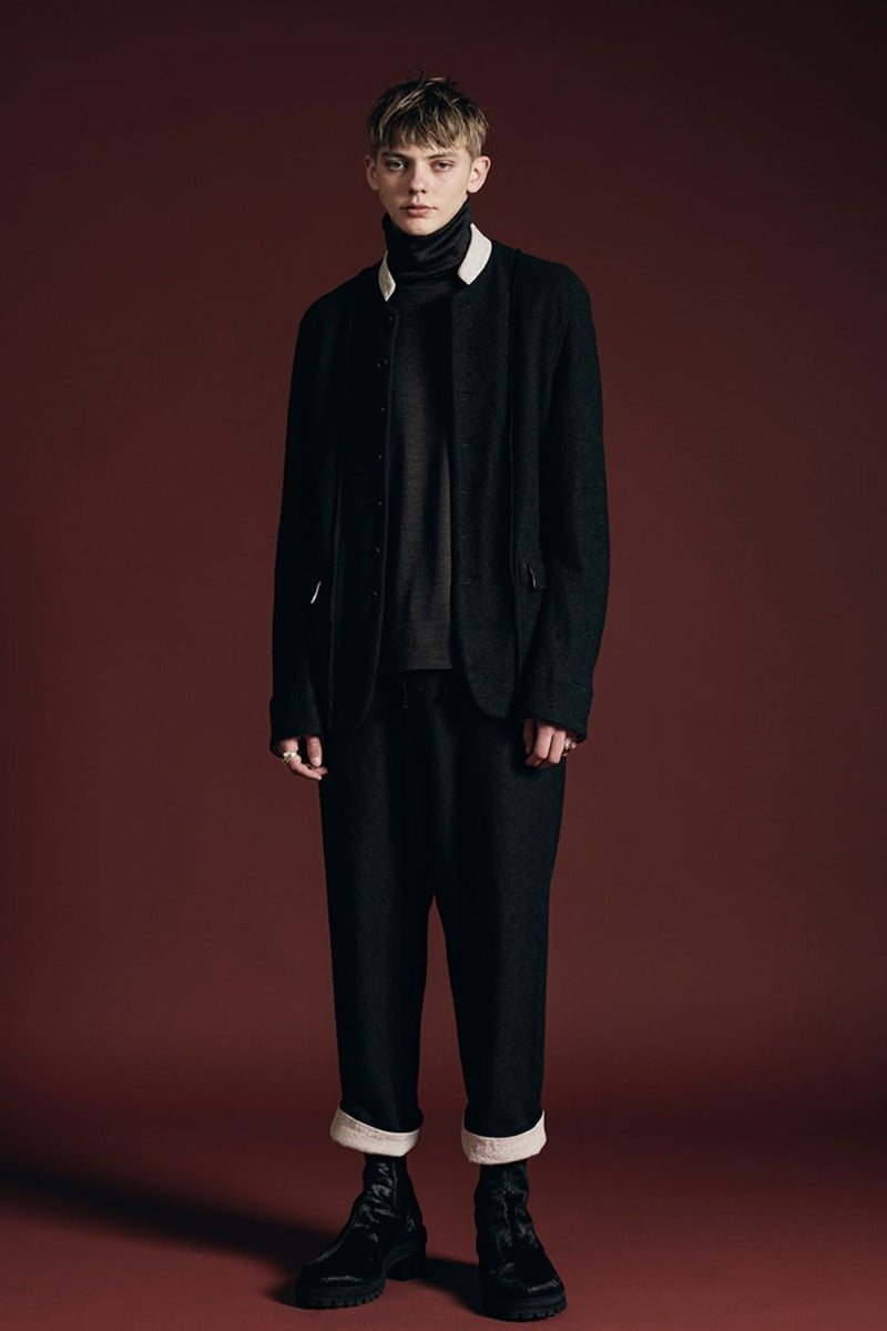 Fulling Wide Cropped Trousers Black