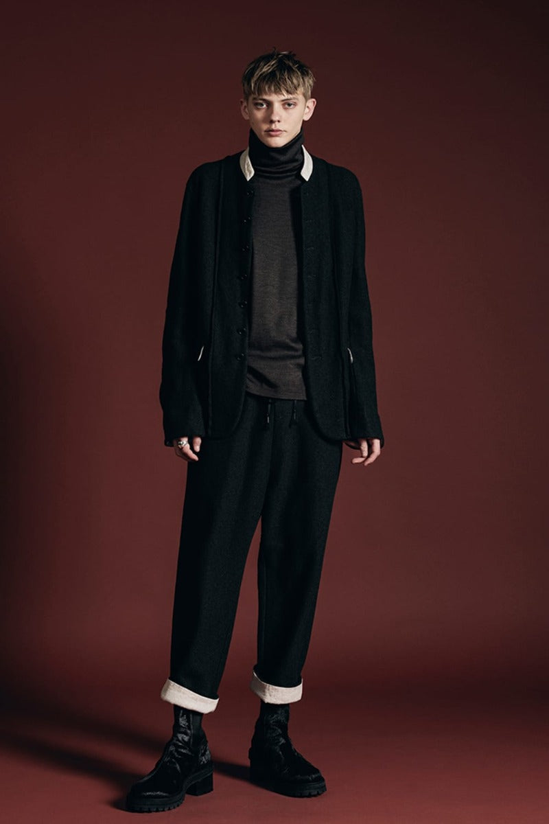 Fulling Wide Cropped Trousers Black