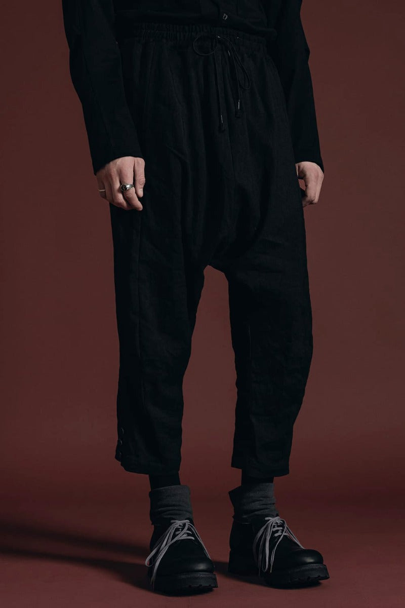 Wool/Linen Drop Crotch Trousers