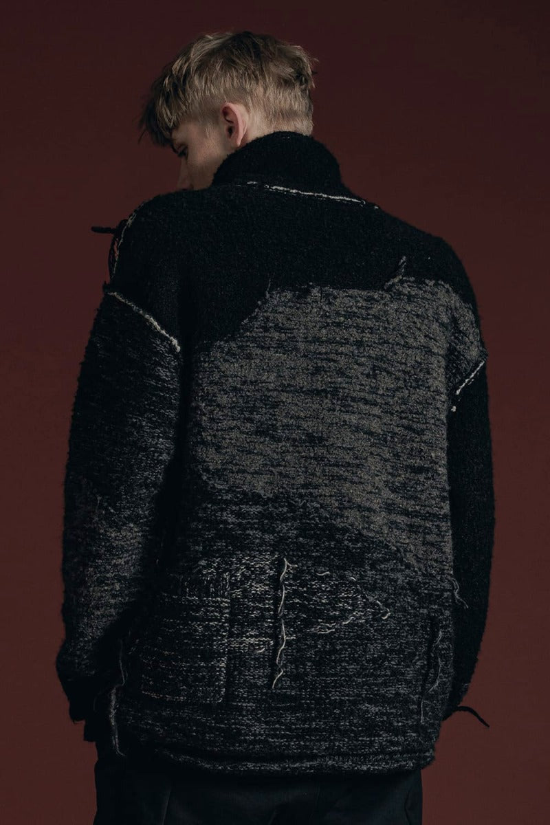 リバーシブル グランジ セーター ブラック