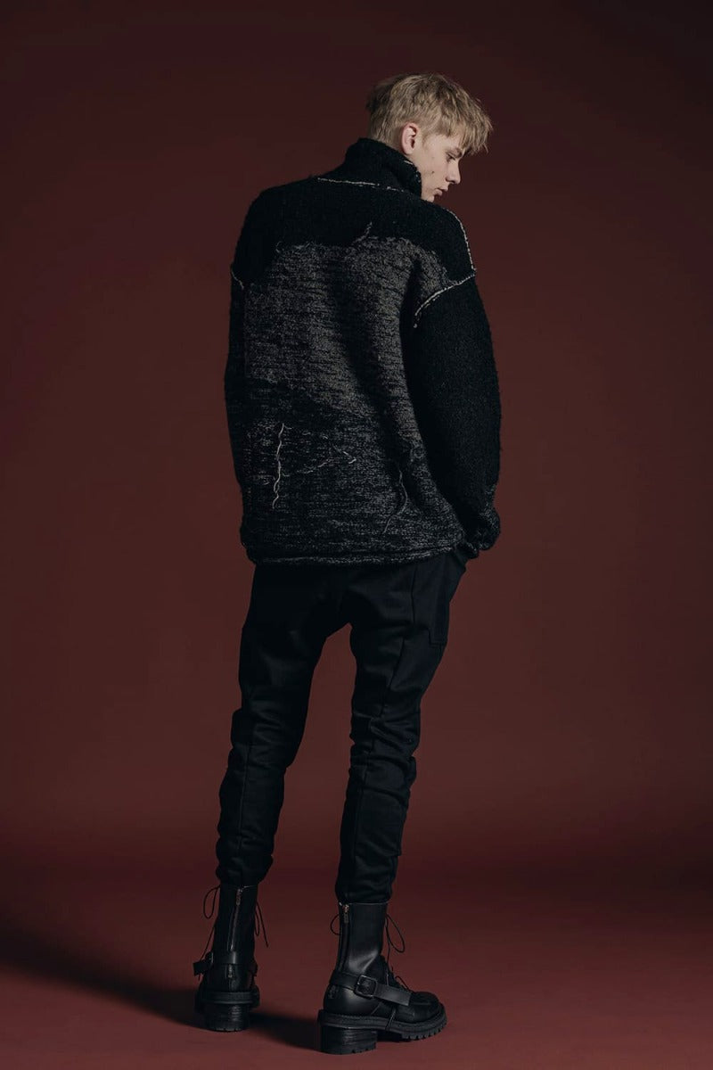 リバーシブル グランジ セーター ブラック