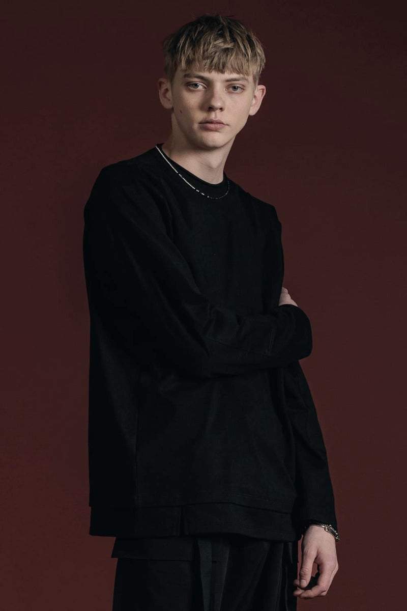 Cotton Jersey L/S T-Shirt Black