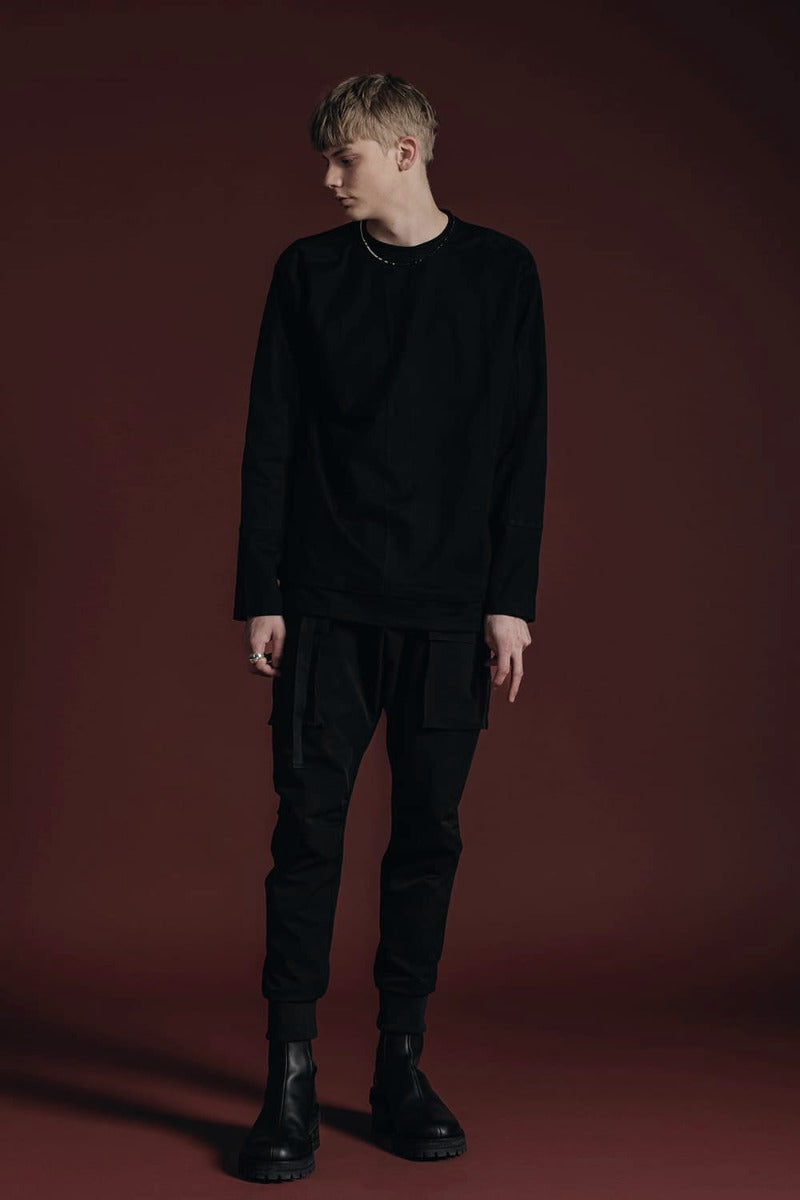 Cotton Jersey L/S T-Shirt Black