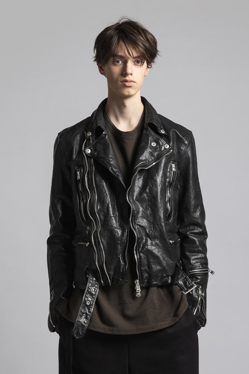 BACKLASH collaboration Cow Leather Biker Jacket