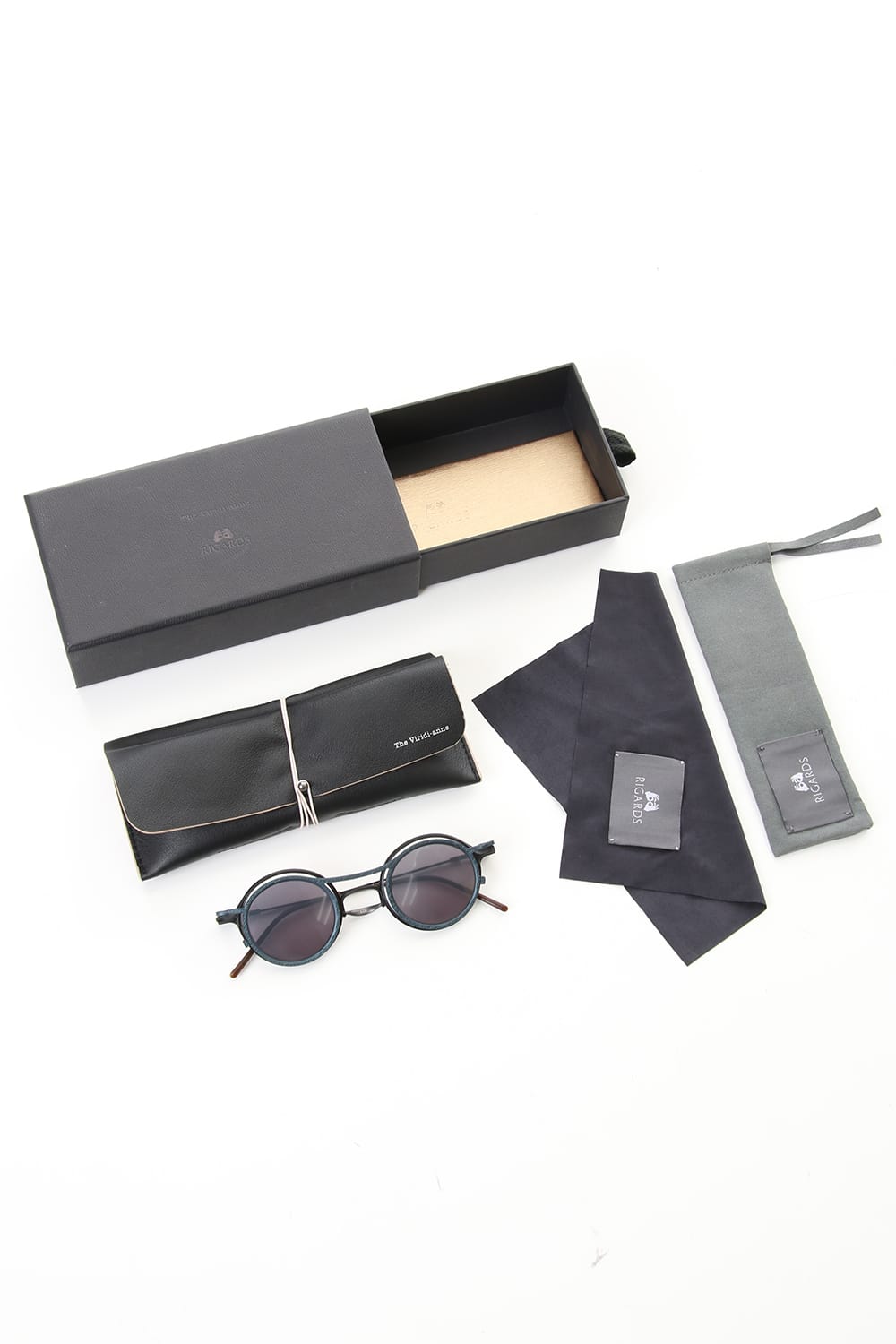 RIGARDS collaboration sunglasses - Black / Blue / Mirror