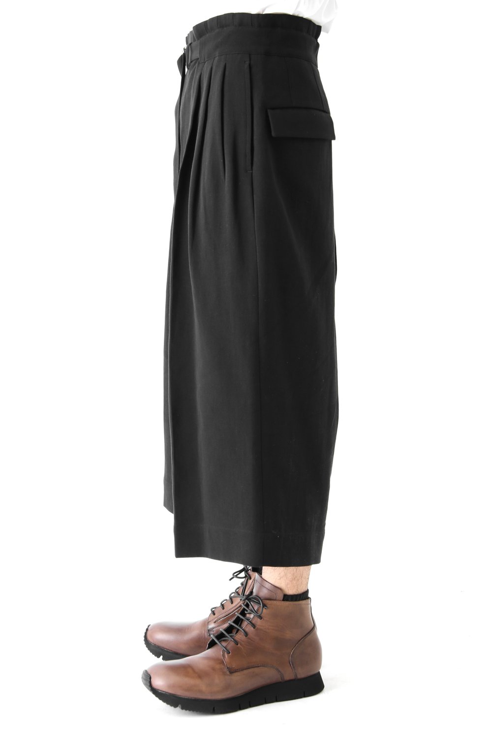 Strong Twist Double Weave Gaucho Pants