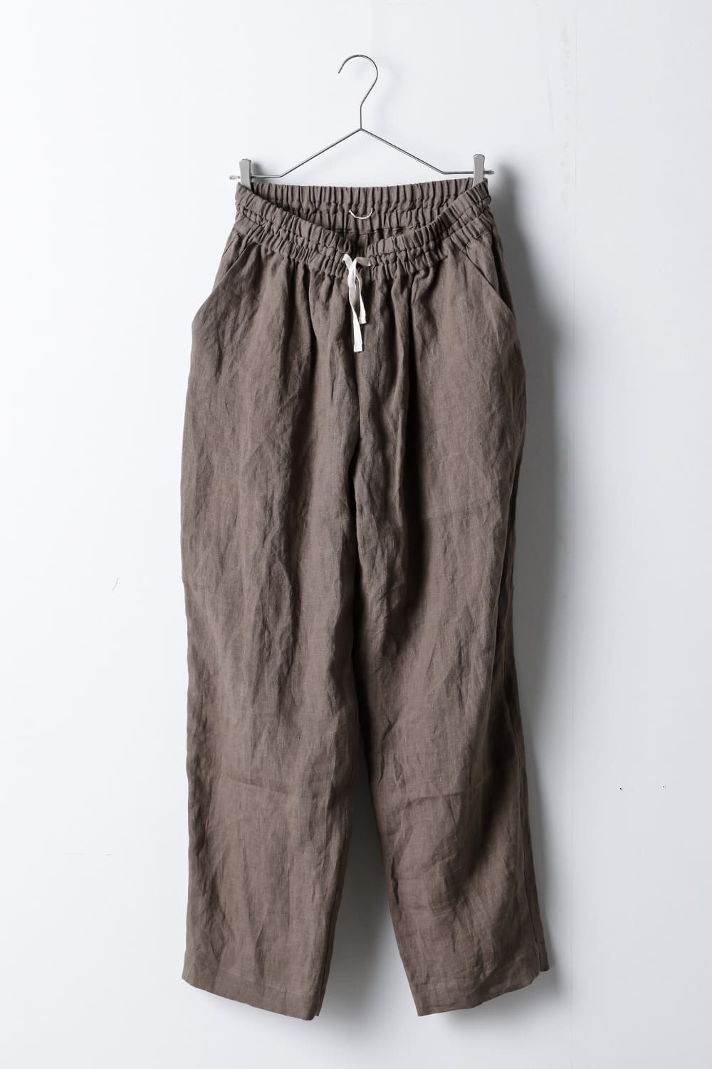 フレンチリネン イージーパンツ カーキ