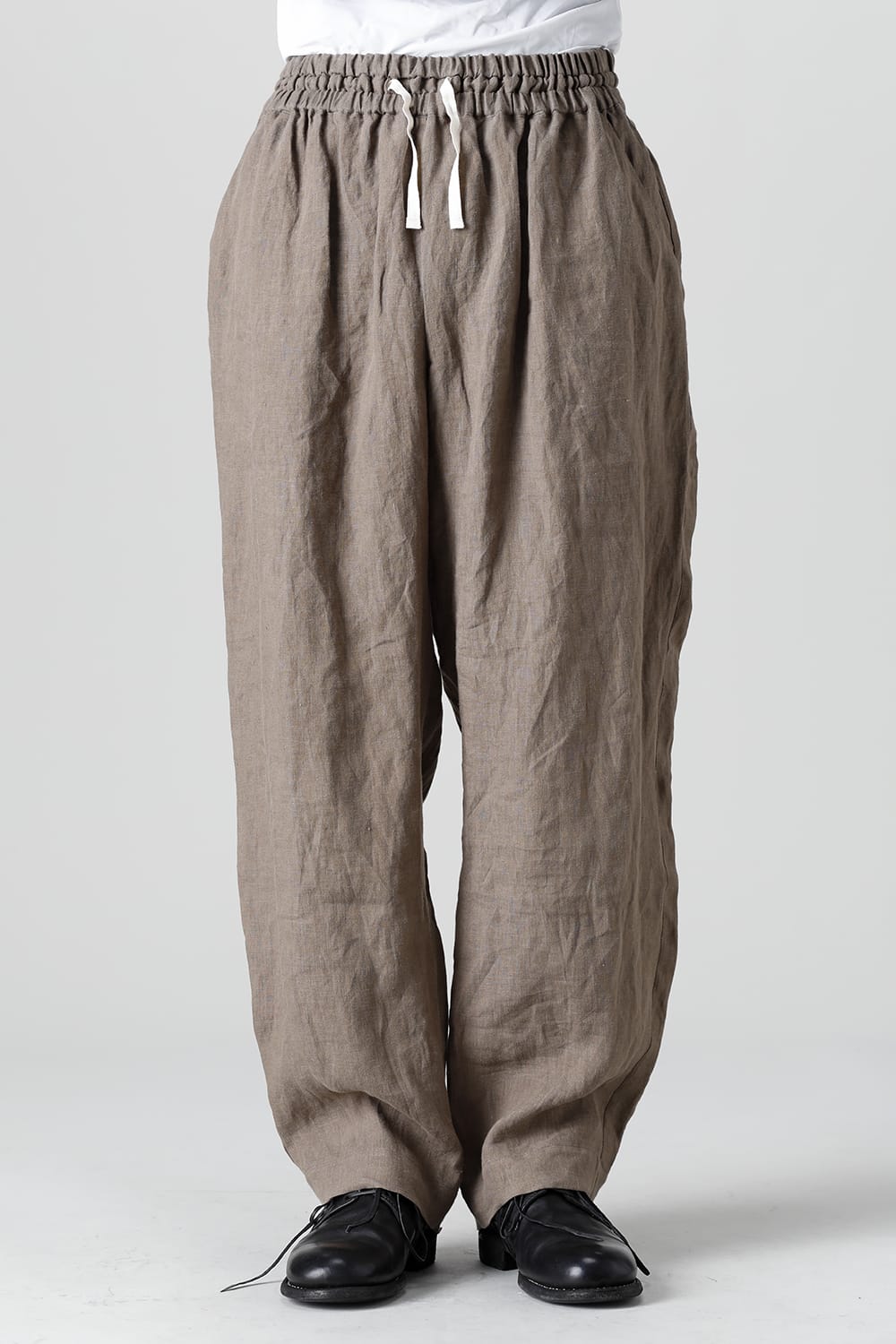フレンチリネン イージーパンツ カーキ