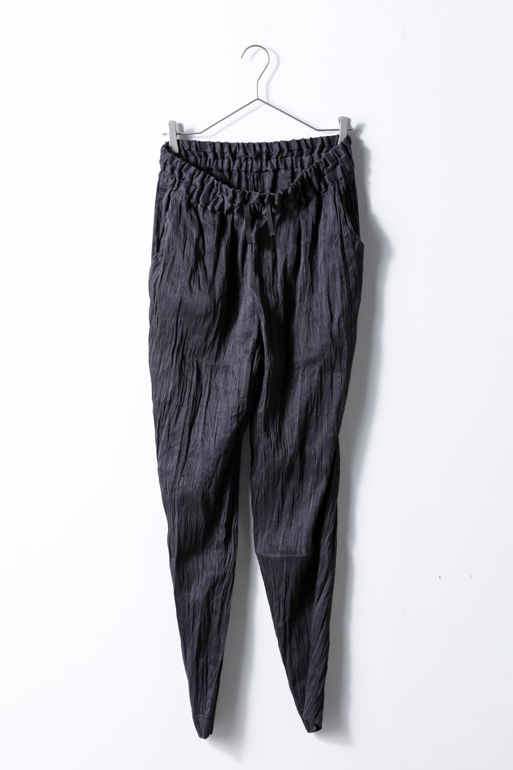 Silk Hemp Spiral Pants Black