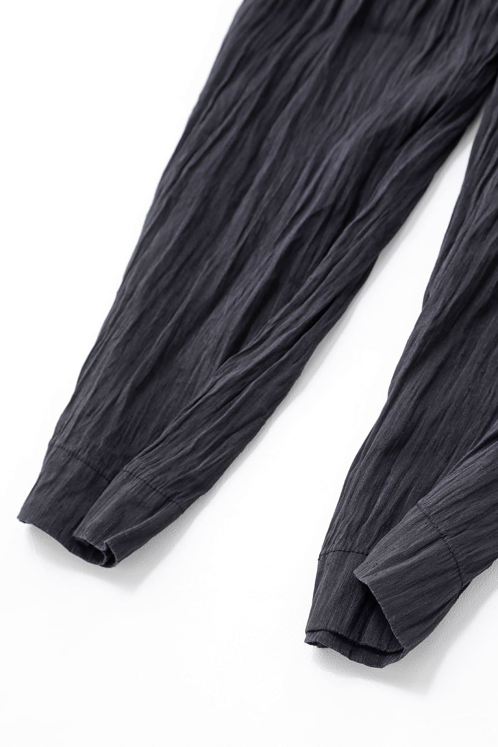 Silk Hemp Spiral Pants Black